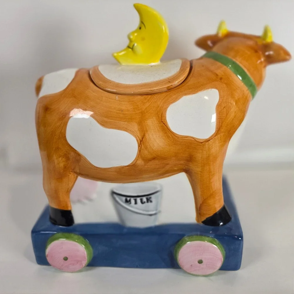 Vintage 1987‎ Susan Winget Cow Jumped Over The Moon Cookie Jar